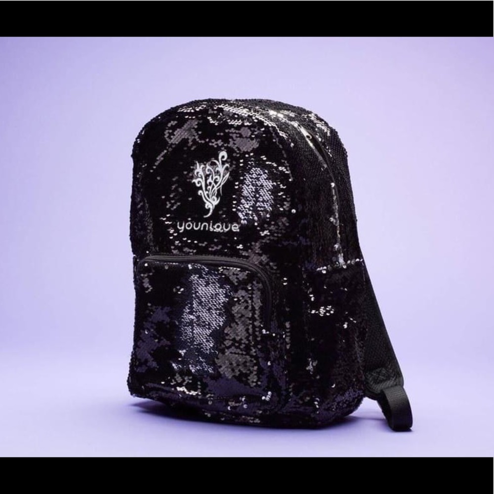 Younique bookbag black sequin New